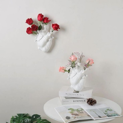 Vaso Decorativo para Sala de Cerámica Corazón