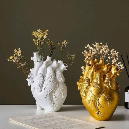 Vaso Decorativo para Sala de Cerámica Corazón