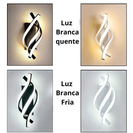 Arandela de Pared LED Espiral Moderna