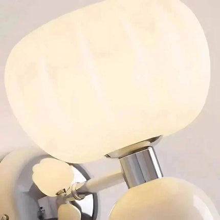 Arandela Doble Interna y Decorativa Estilo Calabaza