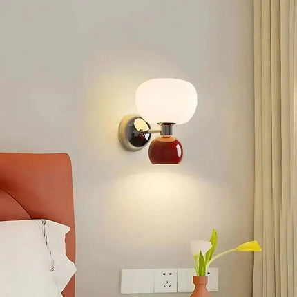Arandela Doble Interna y Decorativa Estilo Calabaza