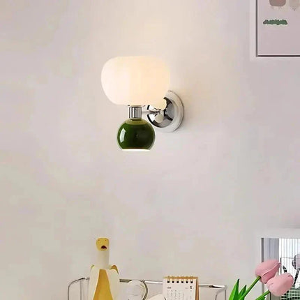 Arandela Doble Interna y Decorativa Estilo Calabaza