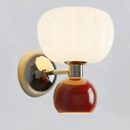 Arandela Doble Interna y Decorativa Estilo Calabaza