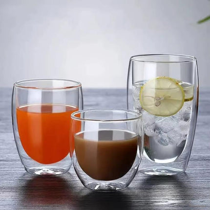 Vaso de Vidrio de Pared Doble Rincón del Café y Té - Zenithi Hogar