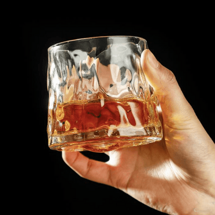 Copa de Whisky Cristal con Base Rotativa Bar en Casa - Zenithi Hogar