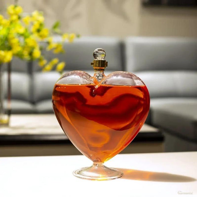 Decantador de Vino y Whisky Corazón de Vidrio - Zenithi Hogar