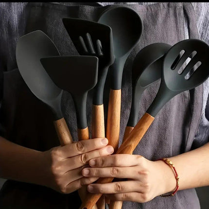 Kit 7 Utensilios de Cocina de Silicona Antiadherente