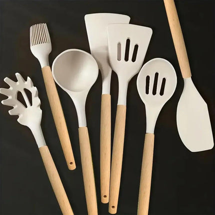 Kit 7 Utensilios de Cocina de Silicona Antiadherente