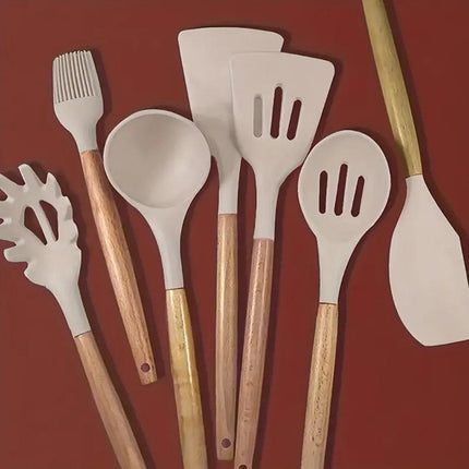 Kit 7 Utensilios de Cocina de Silicona Antiadherente
