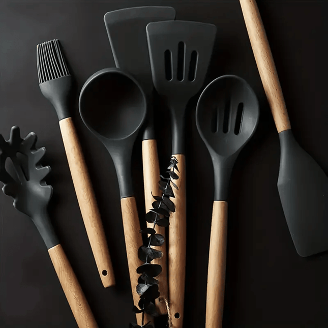 Kit 7 Utensilios de Cocina de Silicona Antiadherente