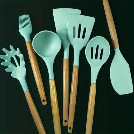 Kit 7 Utensilios de Cocina de Silicona Antiadherente