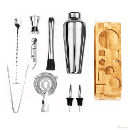 Kit Coctelera de Acero Inoxidable Drinks Cocktails - Zenithi Hogar