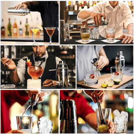 Kit Coctelera de Acero Inoxidable Drinks Cocktails - Zenithi Hogar