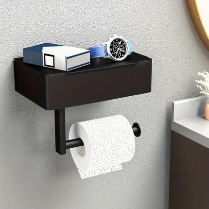 Porta Papel Higiénico de Pared Soporte con Cajón para Baño