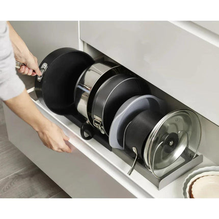 Soporte Organizador de Tapas y Sartenes de Cocina - Multiuso