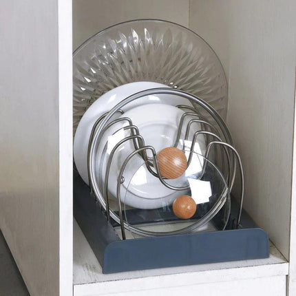 Soporte Organizador de Tapas y Sartenes de Cocina - Multiuso