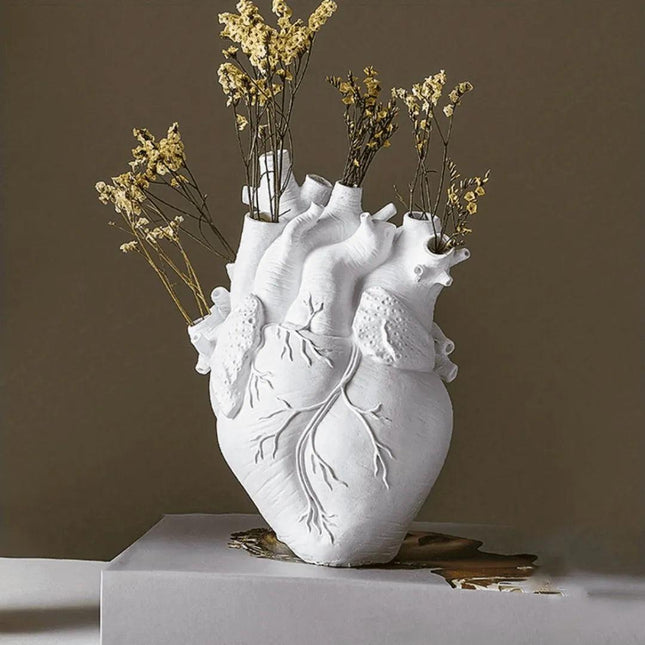 Vaso Decorativo para Sala de Cerámica Corazón