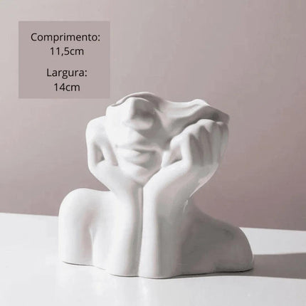 Vaso decorativo para sala de cerámica cuerpo humano